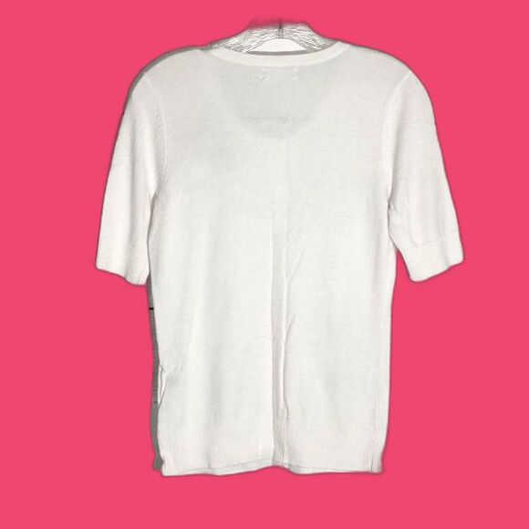 7th Avenue NY & Company NWT White Button Up Cardigan Sweater - Picture 2 of 6